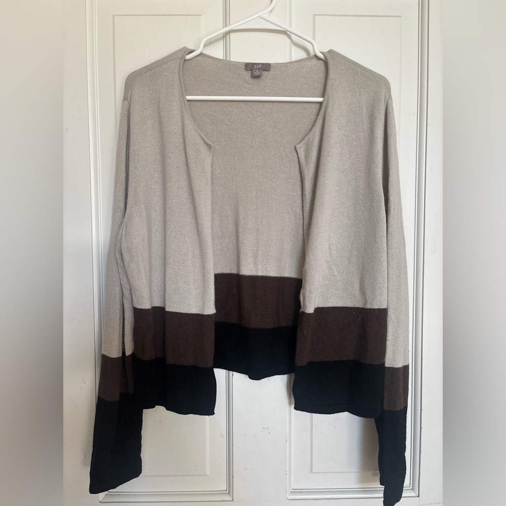 J Jill Colorblock Cardigan